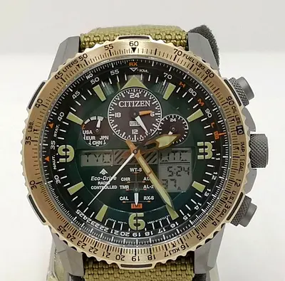 CITIZEN Promaster Sky JY8074-11X Green Solar Radio Mens Watch New in Box