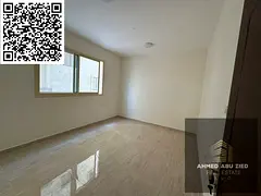 Annual rent in Ajman Al Jurf 3, brand new first-tenant building, 2 master bedrooms + hall, 3 bathroo