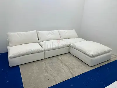 Marina home luscious sofa with footstool