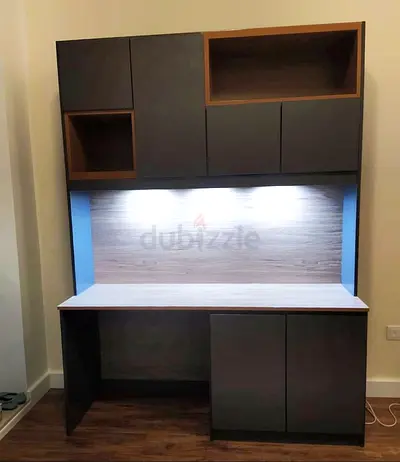 Modern Home Office Desk with Storage