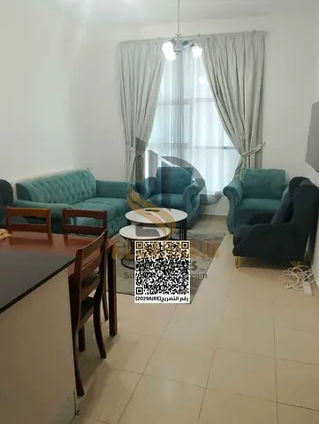 شقة غرفة وصالة للبيع (إعادة بيع) في أبراج سيتي تاور بعجمان بإطلالة جانبية على القصر – مؤجرة بعائد شهري