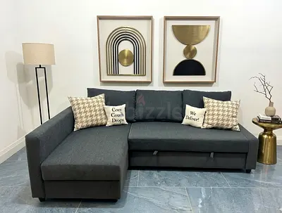 L-Shape Storage Sofa Bed, strong frame, neat and clean condition.