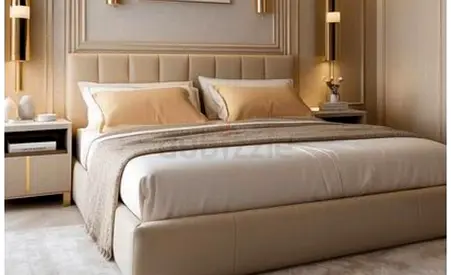 Beige colour 160*200 queen size bed