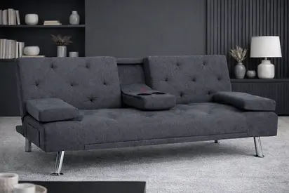 Modern Grey 3 Seater Convertible Sofa Bed – Foldable Sofa Cum Bed for Living Room