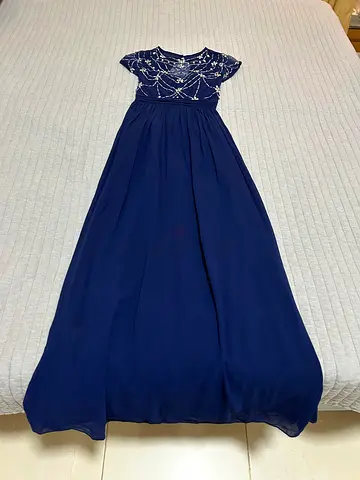 Elegant Navy Blue Evening Dress