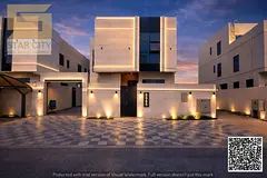 Luxury corner villa for sale in Al Bahya, Ajman, with a private swimming pool, modern design, and sp