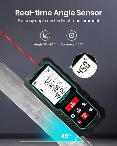 70M Laser Measure Device, MiLESEEY 229ft Digital Laser Tape Measure