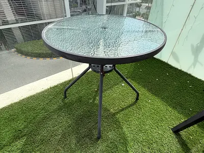 Stylish Outdoor Glass Top Table