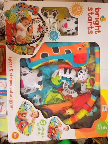Bright Starts Safari Gym - Fun Playtime Activity Mat