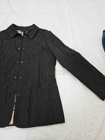 Burberry women quilted nova chek jacket black