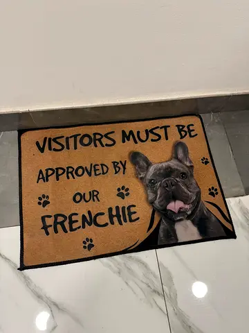 French bulldog door mat