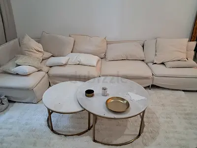 Cozy Living Room Sofa and Coffee Table Set
