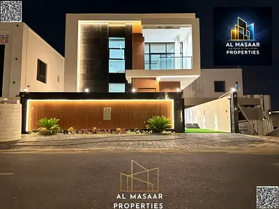 Villa for sale, including registration and ownership fees, on the main street, ready to move in, in one of Ajman's most prestigious areas. Freehold ow