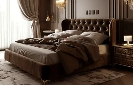 Dark brown 180*200 king size Bed