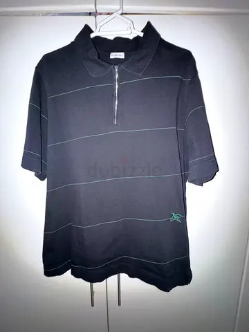 Burberry quarter zip polos