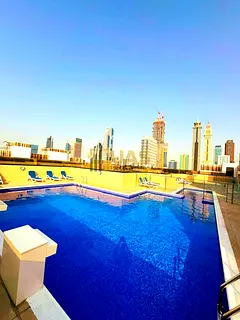 Eid offers Spacious 1bhk with Balcony gym pool parking free near to Metro station