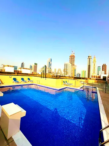 Eid offers Spacious 1bhk with Balcony gym pool parking free near to Metro station