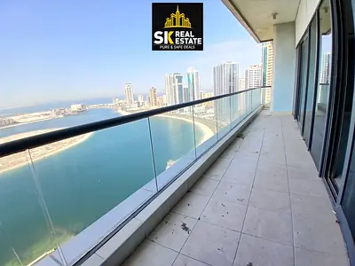 AC FREE FREE _ SEA VIEW _ LARGE 3 BHK IN 110K IN 4 CHQS _ WITH ALL ROOMS MASTER _ PARKING FREE _ GYM SWIMMING POOL FREE