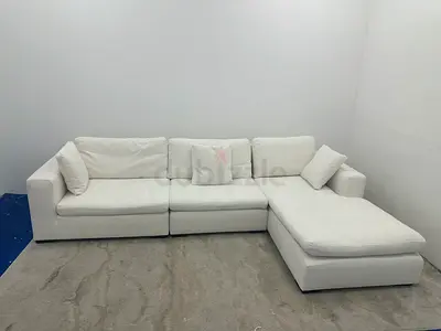 Excellent condition marina home white color lshape sofa