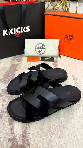 Hermes Kazimir Sandals Suede/Leather ‘Black’