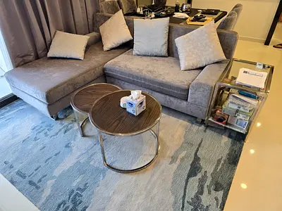 Elegant Living Room L shape Sofa Set( Solid wood). Not Ikea/ Sharjah furniture.