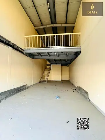 Spacious Warehouse with Mezzanine for Rent in Ajman Industrial Area 1 – 2,500 Sqft | 20 KW Power
