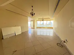 4 bedrooms  hall, free central AC, 5 baths, 2 sea view balconies, parking, gym  pool, maid