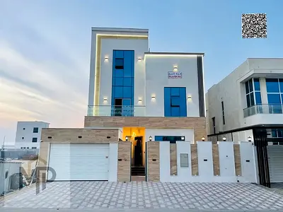 Luxury villa for sale in Al Bahia – 7 master bedrooms | Majlis | 3 living rooms | 2 floors + roof | Registration and ownership fees included