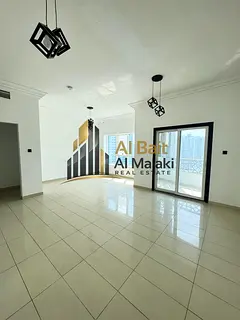 Two master-bedroom apartment with a living room for rent in Sharjah – Balcony with open view, priv
