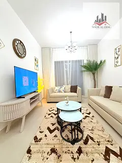 Dubai Liwan One bedroom and living room, first occupancy, fully furnished with super deluxe hotel-st