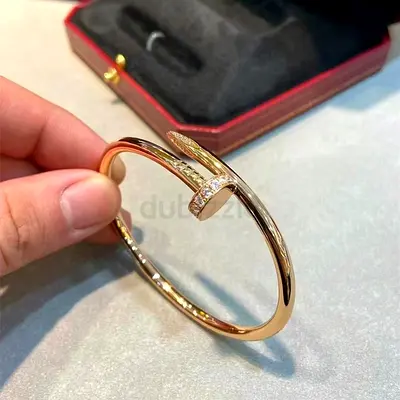 Cartier style Elegant Gold Bracelet with Diamond accessory