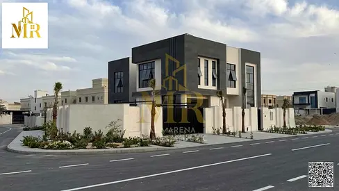 Luxury corner villa for sale in Al Yasmin, behind the park | 6200 sq ft plot | Swimming pool and waterfall | 5 master bedrooms | Central air condition