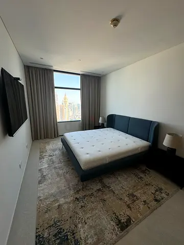 Modern King Bed Frame with Comfortable Mattress