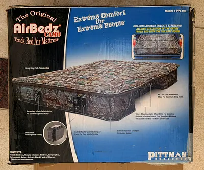 Airbedz mattress for Jeep Gladiator with built-in DC pump and wheel well inserts