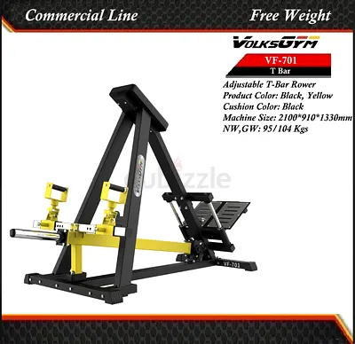 VolksGym VF-701 T Bar Rower - Adjustable Weight Equipment