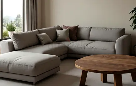 Modern Grey Sectional 4 seater L shape Sofa