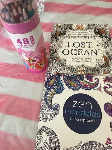 48 Colors Pencils and 2 Coloring Books