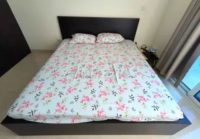 Ikea king size bed with mattress available in perfect condition