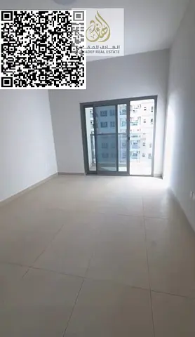 Studio apartment, first occupancy, large area with balcony, swimming pool, park and gym in Tower Garden Residence, Al Amerah area, 25000