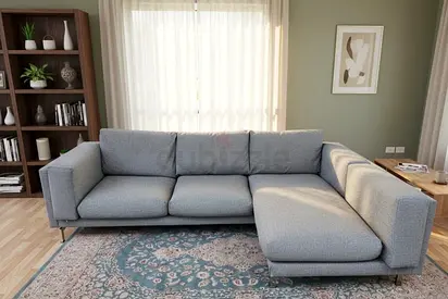Luxury corner sofa set with soft foam cushions and strong wooden frame. Clean and neat condition. Pe