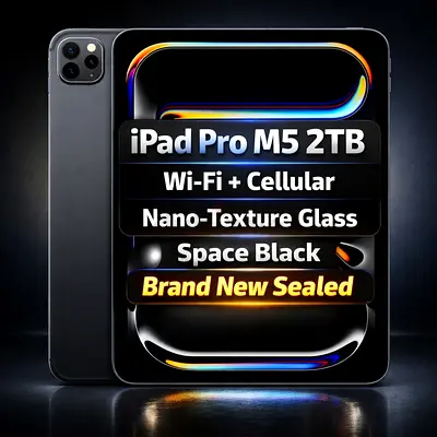 iPad Pro M5 2TB WiFi + Cellular Nano-Texture Glass | Space Black | Brand New Sealed