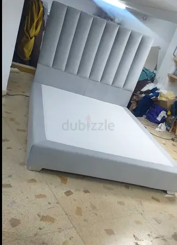 Modern Grey Upholstered Bed