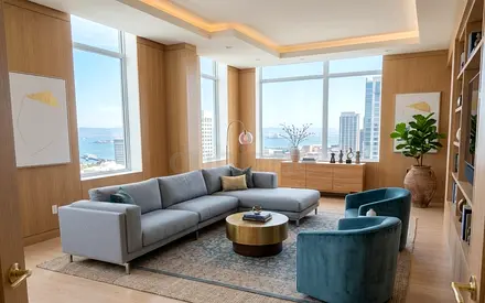 Stylish L-shape sofa set, clean and neat. Soft cushions and strong legs. Ready to use.