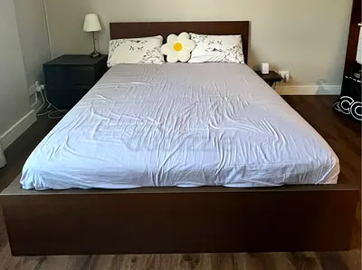 Ikea king size bed with mattress available in perfect condition