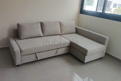 IKEA L Shape Sofa cum bed with big storage and you can fix the storage left or right anyside you wan