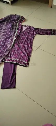 Elegant Purple Dress with Dupatta