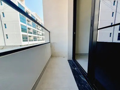 Specious brand new 1bhk with balcony and 2 washroom and separate hall price 45k