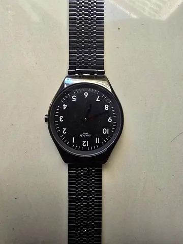 Swatch Skin Irony Blackness - Ultra Slim Black Stainless Steel Mesh
