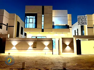 Luxury 5-bedroom villa with swimming pool for sale in Al Helio 2, Ajman. Registration fees. Bank financing, Freehold.