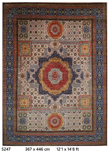 367 x 446 cm Majlis afghan mamlouk handmade carpet rug wool carpet